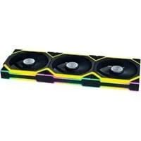 UNI FAN SL120 Wireless, Gehäuselüfter schwarz, 3er-Pack inkl. Controller, Reverse, 120 mm
