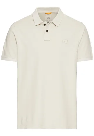 camel active - Kurzarm Poloshirt aus Baumwolle beige - Gr. - XL