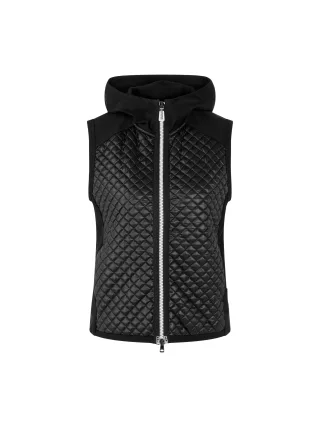 Marc Cain Sports - Weste mit Lackoptik und Kapuze black - Gr. - 34