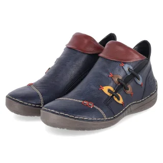 Rieker Stiefeletten  Blau - Gr. 36 -  Textil
