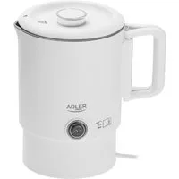 Adler Wasserkocher Reise-Wasserkocher weiß 0,8L 650W klappb. Griff verstaubarer Sockel
