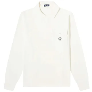 Fred Perry Langarm-schlaufenpullover In Ecru