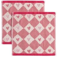 Next Handtuch Gesichtswaschlappen Herz, 2er-Pack, (2-St)