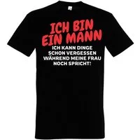 Youth Designz T-Shirt "Ich bin ein Mann"Herren T-Shirt Aufdruck Statement Geschenk Ehemänner mit lustigen Print für Männer