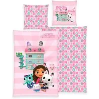 Dreamworks Gabby’s Dollhouse Kinderbettwäsche Gabbys Dollhouse, Renforcé, 2 teilig, mit tollem Motiv