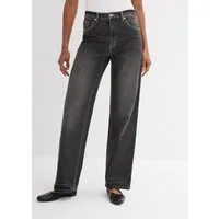 bonprix Weite Jeans loose fit Passform, hoher Bund, aus überwiegend Baumwolle