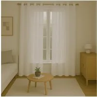 Bestlivings Gardine "Ellen" mit Ösen (2 St), Ösen, blickdicht, Polyester, matter Stoff, einfarbig, waschbar bei 30°C, bügelleicht, formstabil