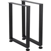GarveeMore Tischbein 2 x Tischkufen Metall Belastbar bis 400kg höhenverstellbar
