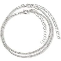 Aniston JEWELRY & WATCHES Fußketten Set Schmuck Geschenk Kupfer Körperschmuck Fußschmuck (Set, 2-tlg), Made in Germany