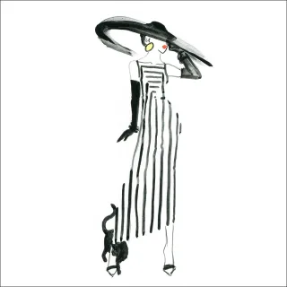 Glasbild FASHION DRAWING I