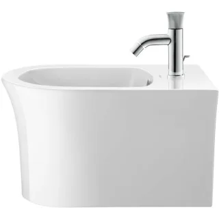 Duravit White Tulip Wand-Bidet 2293150000 37x54cm, mit Hahnloch, Überlauf, Hahnlochbank, weiß