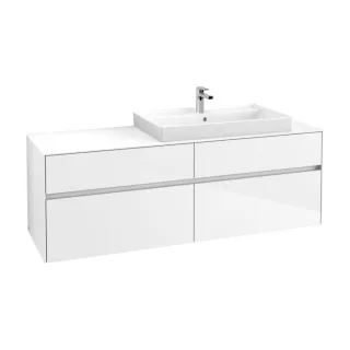 Villeroy & Boch Collaro Waschtischunterschrank C02700DH 160x54,8x50cm, Waschtisch rechts, Glossy White