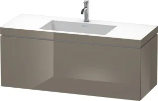 Duravit L-Cube c-bonded Set wandhängend Flanell Grau Hochglanz 1200x480x500 mm - LC6919O8989 LC6919O8989