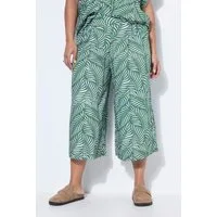 Studio Untold Culotte Culotte Wide Legs Leafs-Print Elastikbund