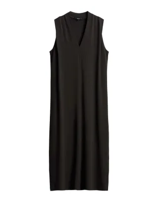 someday - Midikleid mit V-Ausschnitt braun - Gr. - 36