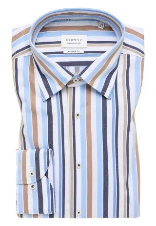 ETERNA - Hemd Twill Langarm braun - Gr. - 42/Langarm - 65cm