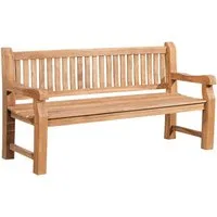 CLP Gartenbank Teakbank Jackson V2 (1er), aus wetterfestem Teakholz, mit Rückenlehne