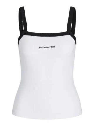 JJXX - JXFIFI STR SL RIB EMB TOP JRS bright white - Gr. - XS