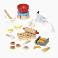 goki Puppenhausmöbel Accessoires Backen (packung, 22tlg., spar set), liebevoll gestaltete 22-teilige Set aus hochwertigem Holz