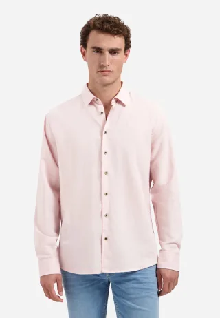 No Excess - Shirt With Linen soft pink - Gr. - XXL