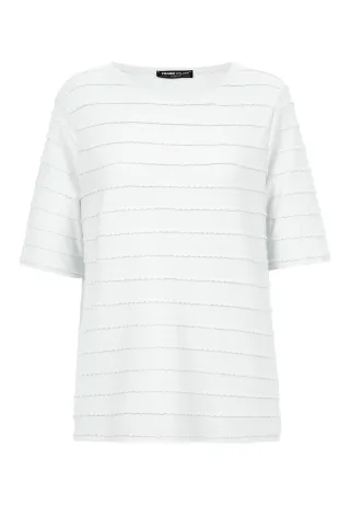 FRANK WALDER - Shirt CASUAL in Strukturoptik ecru - Gr. - 44