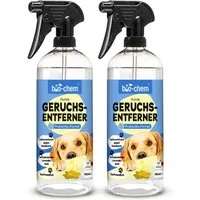 bio-chem Geruchsentferner Enzymreiniger 750 ML für Hunde- & Tiergerüche (2x Geruchsentferner Hund 0.75 l Handsprayflasche)