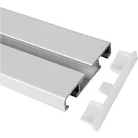 Bestlivings Gardinenschiene, 1/2-läufig, gesteckt, geklemmt, Kunststoff, gesteckt, geklemmt, Kunststoff, 3/4 -läufig