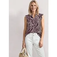 STREET ONE Blusentop Feine Chiffon-Qualität mit Innetop aus Modal, weich fallend