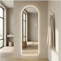 Odikalo Ganzkörperspiegel 150×50cm Spiegel Wandspiegel mit Beleuchtung (150×50cm LED Full Length Mirror with Lights – Arch Backlit Wall Mirror Dimmable Touch Control 3 Color Temperatures (3000K/4000K/6000K) & Memory Function – Modern Dressing)