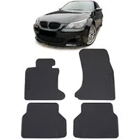 Tenzo-R Passform-Fußmatten Auto Gummi Fußmatten Schwarz Premium Set passend für 5er BMW E60 E61 0