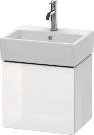 Duravit L-Cube Waschtischunterbau wandhängend Weiß Hochglanz 434x341x400 mm - LC6245L8585 LC6245L8585