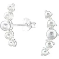 ALEXANDER YORK Paar Ohrstecker PERLENREIHE, 2-tlg., 925 Sterling Silber