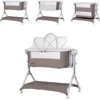 Chipolino Komplettbett Electra, 113 x 72 cm, Schaukelfunktion, 5-fach verstellbar, Moskitonetz, Korb