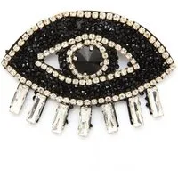 Firetti Brosche Schmuck Geschenk Ansteckschmuck Auge, funkelndes Design, mit Glasstein