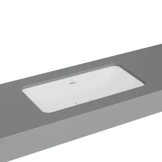 VitrA New Metropole Unterbauwaschtisch rechteckig 80 x 40 cm mit Überlaufschlitz,7536B401-7216 7536B401-7216