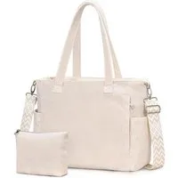 LuxusKollektion Shopper Cord Tote Bag Damen Umhängetasche Schultertasche Crossbody Handtasche