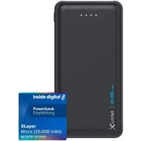 XLAYER Powerbank Micro 20000mAh Akku schnelles Aufladen externes Ladegerät Powerbank
