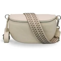 Adel Bags Gürteltasche EMMA Bauchtasche Damen Leder Beige Umhängetasche, Echtes Leder, hergestellt in Italien, mit 2 Riemen