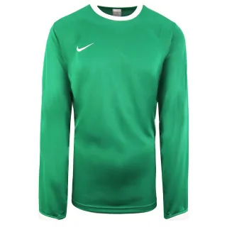 Nike Long Sleeve Crew Neck Grüne Weiße Herren Fußballtop 119818 302
