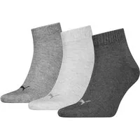 PUMA Kurzsocken PUMA UNISEX QUARTER PLAIN 3P (3 Paar) Atmungsaktiv, Rippenbündchen, weiche Baumwollmischung