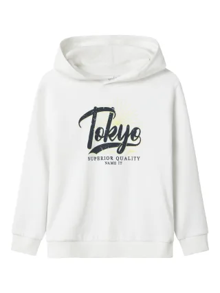 NAME IT - NKMVIANTON LS NREG SWEAT WH BRU bright white - Gr. - 146/152