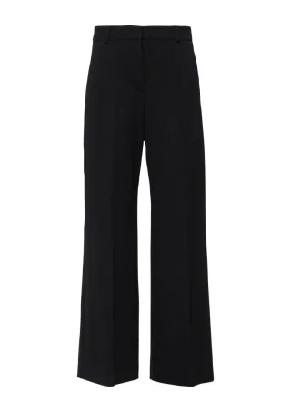 comma - Marlenehose aus fließendem Jersey schwarz - Gr. - 36