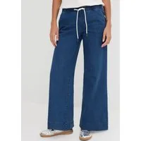 bonprix Weite Jeans Loose Fit Passform, mit elastischem Bund und Tunnelzug