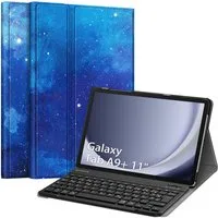 Fintie Tablet-Hülle +Tastatur für Samsung Galaxy Tab A11+ Plus 11" 2025/A9+ Plus 11'' 2023, Keyboard Cover mit Magnetisch Abnehmbarer Deutscher Bluetooth Tastatur