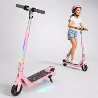 ANYSUN Elektro-Kinderroller Elektroroller für Kinder 6-12 Faltbarer E-Scooter Dual-Bremssystem, Belastbarkeit 50 kg, 6/10/15 km/h, 5-8km, LED-Beleuchtung, Leichtgewicht, Höhenverstellbar