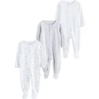 Next Schlafoverall Babystrampler Zwei-Wege-Reißverschluss, 3er-Pack (3-tlg)