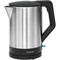 BOMANN Wasserkocher WKS 3002 CB, Wasserkocher Edelstahl, 1,5 Liter