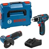 Bosch Professional Elektrowerkzeug-Set Bosch Professional 12V Profi Set GSR 12V-15, GWS