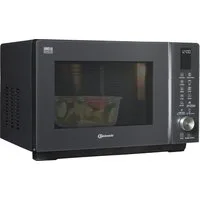 BAUKNECHT Mikrowelle MF 259 SG, 25 l, Extra viel Platz, Dampfgaren, Heißluft und Crisp für knusprige Pizza