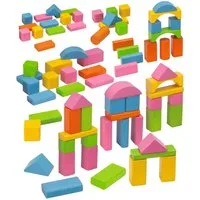 Eichhorn Bunte Holzbausteine Spielbauklötze, Made in Germany